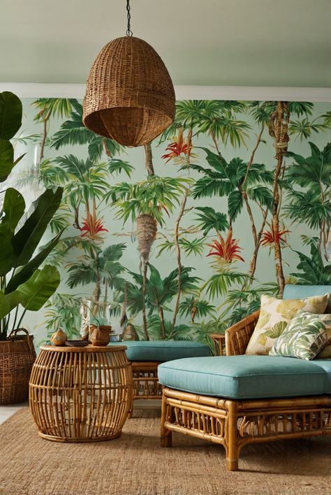 Escape to Benjamin Moore's Island Paradise for a tropical oasis getaway. Discover the secrets of this stunning tropical paradise. #ad     #Colortrend #wallpaint2024  #color2024  #DIYpainting  ##DIYhomedecor  #Fixhome Alder Wood Kitchen Cabinets, Walnut Wood Kitchen, Cherry Wood Kitchen Cabinets, Pine Kitchen Cabinets, Tropical Island Decor, Paradise House, Osb Wood, Cherry Wood Kitchens, Bedroom Interior Decor