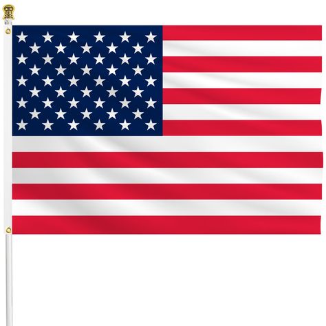 PRICES MAY VARY. STURDY FABRIC FLAG: This flag is crafted from strong polyester, made to last through various weather conditions. It’s perfect for daily display or special occasions, holding up nicely in areas without strong winds. DOUBLE-SIDED VIVID COLORS: The flag features a double-sided design, ensuring the iconic stars and stripes are visible from both directions. Its colors are printed to stay clear and sharp, providing a proud display of patriotism. EASY DISPLAY AND LONG-LASTING USE: Equi Memorial Day Decorations, Fabric Flag, Fabric Flags, National Holidays, Patriotic Decorations, American Pride, Stars And Stripes, The Flag, Usa Flag