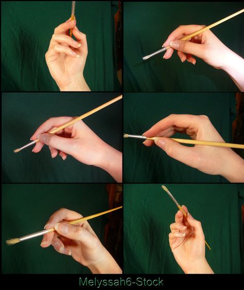 Hand Pose Stock - Holding Paintbrush by ~Melyssah6-Stock on deviantART, Hand Poses References ,Inspiration and Resources on How to Draw Hands, Hand Poses Studies , Pose References @ CAPI ::: Create Art Portfolio Ideas for Art Students at www.milliande.com Pictures Of Hands, Holding Paintbrush, Pose Stock, Hand Poses, Figurative Kunst, Hand Drawing Reference, Figure Reference, Hand Reference, Human Reference