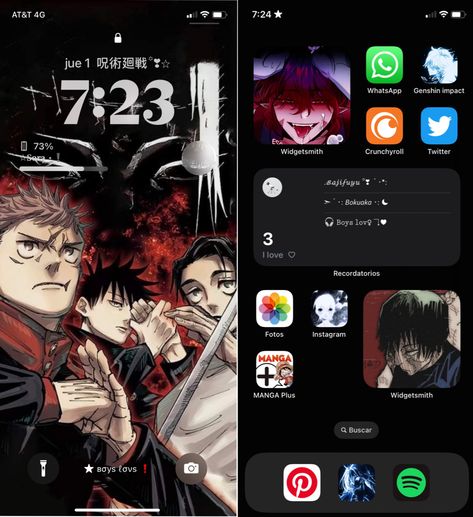 Jjk Phone Theme, Jjk Homescreen, Anime Themed Phone, Anime Homescreen Layout, Anime Homescreen, Lockscreen Themes, App Store Icon, Home Lock Screen, Food Clipart