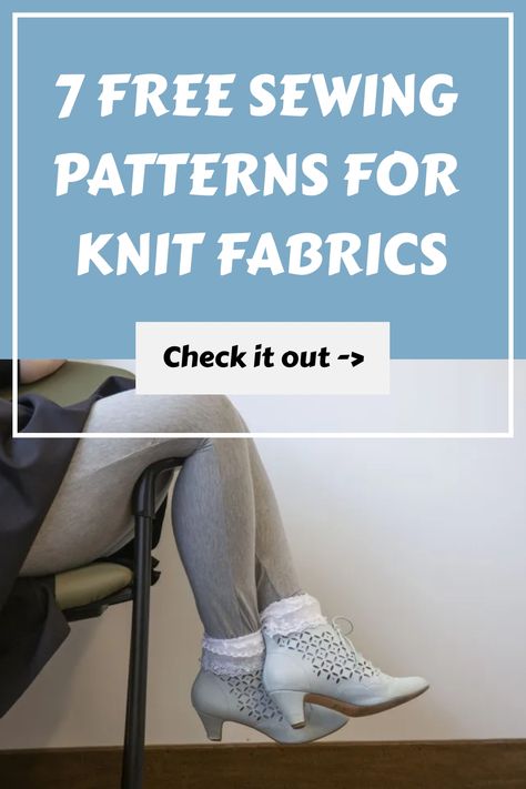 Knit fabrics are fun to sew and you can quickly create impressive garments. In this list you'll find 7 free sewing patterns for knit fabrics! Jersey Knit Sewing Patterns Free, Stretch Fabric Patterns, Jersey Knit Top Sewing Pattern, Patterns For Stretchy Fabric, Stretch Knit Sewing Patterns, Jersey Knit Sewing Projects, Knit Fabric Sewing Patterns, Knit Fabric Dress Pattern, Jersey Fabric Projects