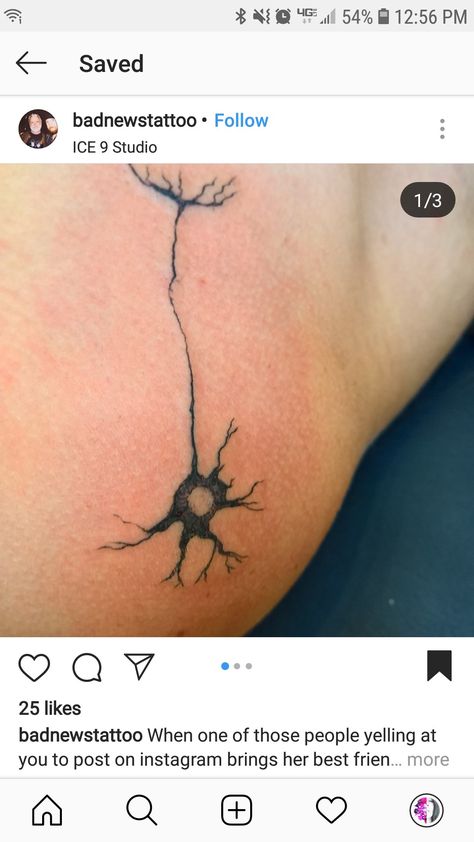 Neuro Tattoo, Neuron Tattoo, Biology Tattoo, Anatomy Tattoo, Roots Tattoo, Science Tattoos, Integumentary System, Hand Poke, Stick And Poke