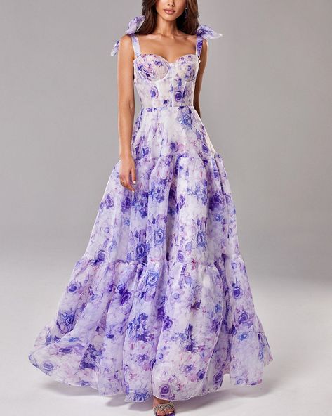 Milla Nova | Spring/Summer 2021 #fashion #moda #dress #vestido #gown #millanova Sukienki Maksi, Tie Strap Dress, Summer Maxi Dress Floral, Blue Floral Maxi Dress, Marine Uniform, Looks Party, Bridesmaid Dresses Online, Dress Formal, Funny Animal