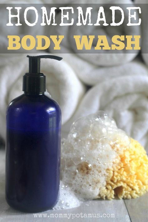 The rich, bubbly lather of this homemade body wash recipe cleanses while moisturizing. With only three ingredients, it couldn't be easier to make! Homemade Body Wash Recipe, Body Wash Recipe, Diy Body Wash, Homemade Body Wash, Savon Diy, Diy Deodorant, Natural Body Wash, Castile Soap, Homemade Bath Products