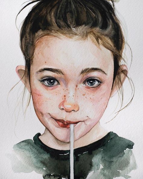 Bild könnte enthalten: 1 Person Watercolor Art Face, Watercolor Face, Watercolor Portrait Painting, Silhouette People, Drawing Faces, 수채화 그림, Watercolor Art Lessons, Arte Inspo, Painting Art Projects