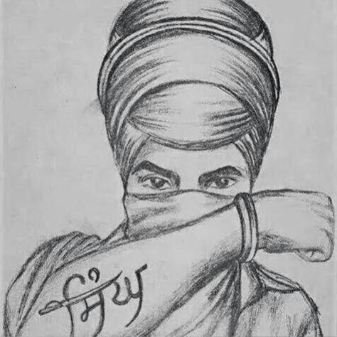 Guru Gobind Singh Ji Drawing Easy, Diljit Dosanjh Drawing, Pandit Jawaharlal Nehru Sketch, Arjit Singh Drawing, Jarnail Singh Bhindranwale Art, Sikh Drawing, Diljit Dosanjh Sketch, Nihang Singh, Parmish Verma