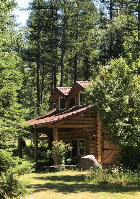 Log Cabin Aesthetic Exterior, Wooden Cabin Aesthetic, Cozy Forest House Aesthetic, Small House In Forest, Summer Cabin Aesthetic, Forest Home Aesthetic, Mountain Cabin Aesthetic, Forest House Aesthetic, Cabin In The Woods Aesthetic