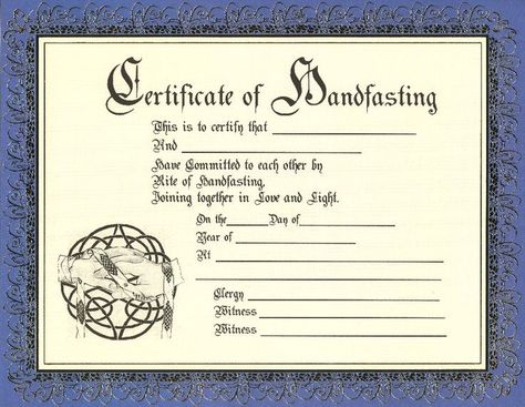 Keepsake Marriage Certificate Template | Celtic/Pagan | Pinterest ... Viking Weddings, Heathen Wedding, Handfasting Certificate, Marriage Theme, Celtic Handfasting, Wiccan Wedding, Witch Wedding, Hand Fasting, Pagan Wedding