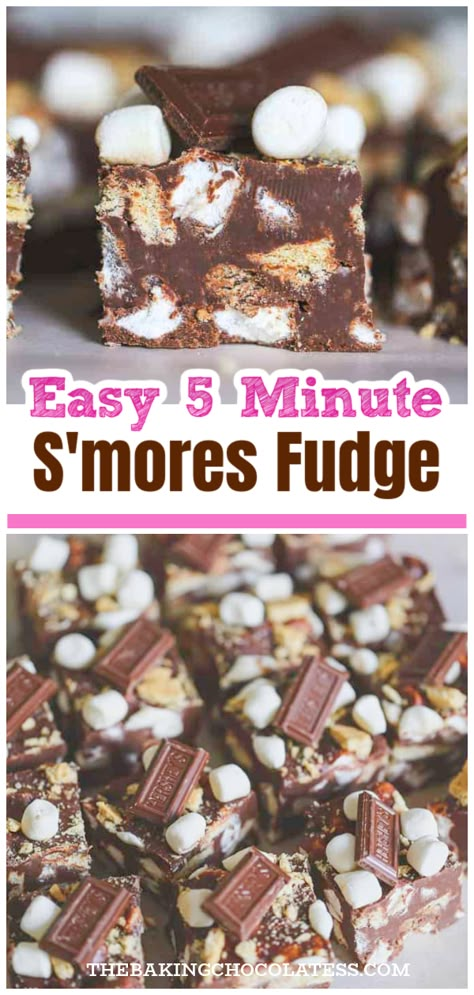 Smores Fudge Recipe, Marshmallow Fudge Recipe, Marshmallow Fudge, Easy Smores, Homemade Fudge Recipes, Fudge Flavors, Microwave Fudge, Fudge Bars, Fudge Recipes Easy