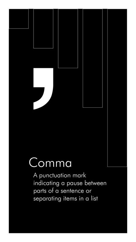 Punctuation Design, Swiss Typography, Punctuation Posters, Grid Poster, Parts Of A Sentence, Inverted Commas, Swiss Style, Punctuation Marks, Swiss Design