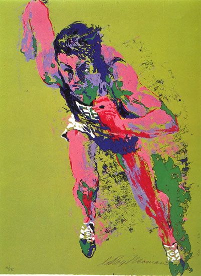 Valerie Borzov Olympic Runners, Leroy Neiman, Sports Painting, Art Exhibition Posters, Sport Art, Ap Art, Sports Art, Exhibition Poster, Teaching Art