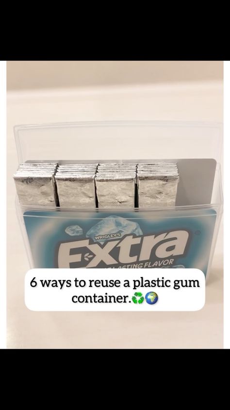 How To Reuse Plastic Gum Containers, Repurpose Olly Vitamin Containers, Upcycle Gum Containers, Gum Holder Diy Cute Ideas, Extra Gum Box Ideas, What To Do With Gum Wrappers, Extra Gum Plastic Case Ideas, What To Do With Gum Containers, Repurposed Plastic Containers