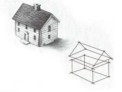 Scenery Reference, How To Draw 3d, Draw 3d, 3d House, 3d Drawings, Pencil And Paper, Easy Drawing, Larp, Easy Drawings