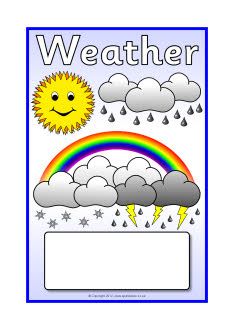 Weather editable topic book covers (SB8781) - SparkleBox Weather Lapbook, Folder Decoration, Weather For Kids, Weather Books, Class Labels, Project Cover Page, Weather Projects, Thema Winter, Weather Unit