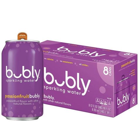 Discover great products at the best prices at Dealmoon. bubly Passionfruit Sparkling Water - 8pk/12 fl oz Cans. Bubly Sparkling Water, Neutral Baby Clothes, Sparkling Water, All Smiles, Passion Fruit, Product Label, Natural Flavors, Target, Sparkle