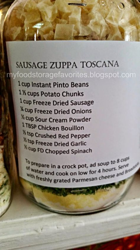 My Food Storage Favorites: Easy and Delicious Meals in a Jar! Dehydrated Meals, Jar Mixes, Homemade Dry Mixes, Thrive Recipes, Jar Meals, Soup In A Jar, Jar Recipes, Dry Mixes, Canned Food Storage