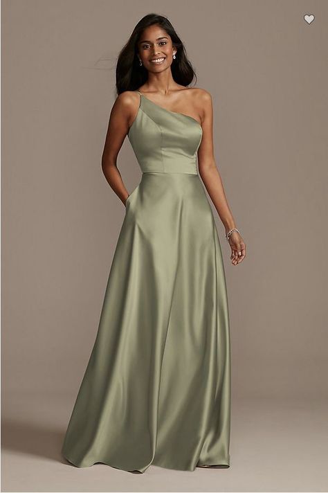 Green Dress Formal, Sage Green Bridesmaid, Green Bridesmaid Dress, Bridesmaid Dresses Satin, Green Wedding Dresses, Sage Green Bridesmaid Dress, Sage Green Dress, Green Gown, Green Bridesmaid