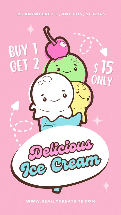 See more templates in my Canva portfolio 👉 https://www.canva.com/p/olegnik/ ⭐️ This design meets the following characteristics: ice cream shop promotion marketing ice cream cone advertise pink ad simple playful Ice Cream Promotion, Ice Cream Advertisement, Ice Cream Flyer Design, Ice Cream Design Poster, Ice Cream Opening Poster, Cute Bff Pictures, Poster Ice Cream, Ice Cream Graphic Design Illustrations, Canva Portfolio