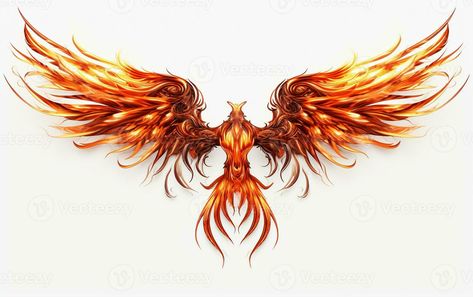 Phoenix Wings Tattoo, Alas Tattoo, Phoenix Wings, Birds Wings, Phoenix Artwork, Phoenix Images, Thai Tattoo, Magic Symbols, Phoenix Bird