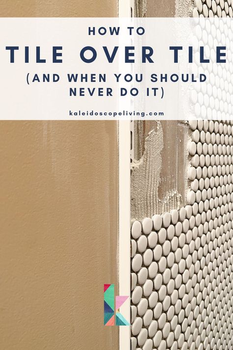 Tile Hacks, Tile Over Tile, Painted Shower Tile, Diy Tile Shower, Tile Edge Trim, How To Tile, Diy Home Improvement Ideas, Old Tiles, Tile Removal