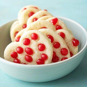 Cookies With Red Hots, Red Hots, Christmas Cookies Easy, Valentines Day Desserts, Valentines Day Treats, Sugar Cookies Recipe, Sweets Treats, Holiday Baking, Monster Cookies