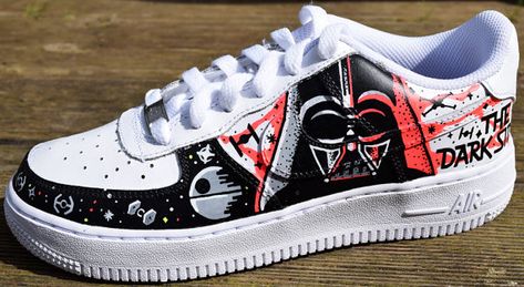 STAR WARS PAiNTED SHOES custom kicks sneakers by PistacheArtists Sneaker Diy, Zapatillas All Star, Shoe Drawings, Sneaker Cleaning, Shoes Painting, Colored Sneakers, Star Wars Shoes, Shoes Star, Converse Nike