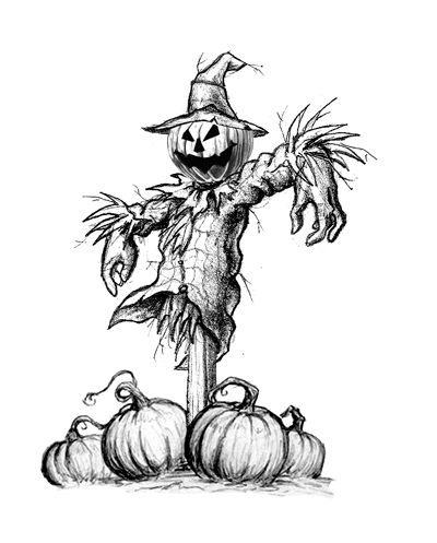 Scary Halloween Drawings, Scarecrow Tattoo, Scarecrow Drawing, Halloween Drawing Ideas, Scary Scarecrow, Scary Drawings, Halloween Scarecrow, Theme Tattoo, Halloween Artwork