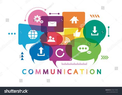 Vector illustration of a communication concept. The word communication with colorful dialog speech bubbles communication#concept#Vector#illustration What Is Communication, Fashion Meaning, Workplace Communication, Communication Process, Communication Methods, Means Of Communication, Interpersonal Communication, Language Works, Nonverbal Communication