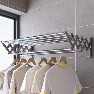 Retractable Drying Rack, Wall Drying Rack, Bathroom Tower, Wall Mounted Clothes Drying Rack, Clothes Dryer Rack, Wall Mounted Drying Rack, Clothes Rod, Laundry Room Bathroom, Folding Walls