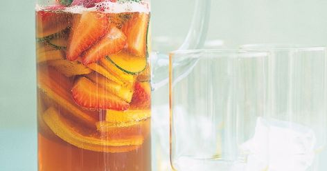 Pimms Punch, Pimms And Lemonade, Fresh Lemonade, Christmas Drinks, Fresh Mint, Nutrition Information, Mixed Drinks, Beer Mug, Lemonade