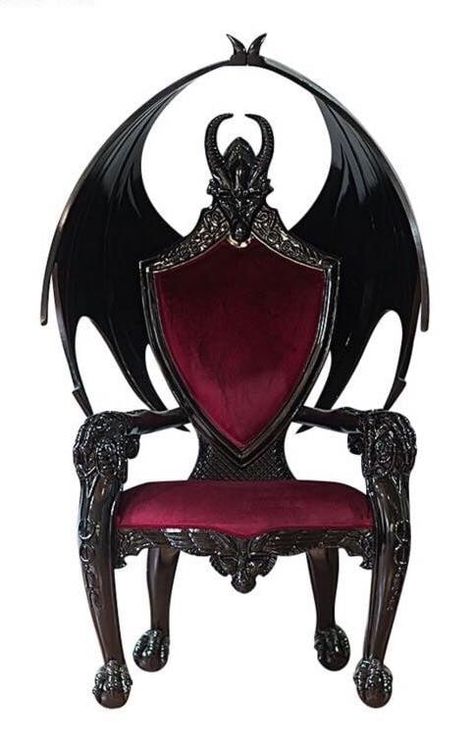 Modern Provincial, Throne Chairs, Fantasy Furniture, Provincial Furniture, Gothic Furniture, Dragon Decor, Goth Home, Goth Home Decor, Dark Home