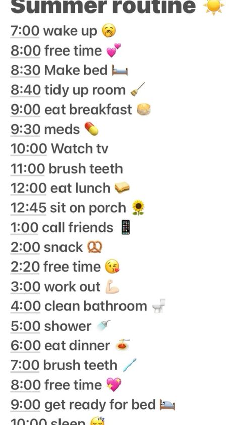 This is my daily routine on the weekends Summer Daily Routine For Teens, That Girl Summer Routine, Summer Vacation Routine, Summer Routine For Teenagers, Summer Day Routine, Summer Night Routine, Summer Routines, Preppy Routines, Routine List