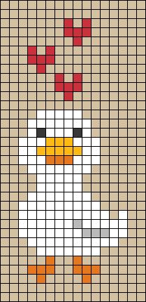 Goose Tapestry Crochet, Duck Grid Pattern, Small Flower Cross Stitch Pattern, Bunny Alpha Pattern, Duck Alpha Pattern, Small Cross Stitch Patterns Free, Crochet Tapestry Pattern Free Charts, Duck Pixel Art, Pixel Chicken