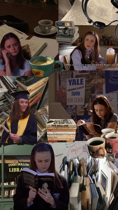 Rory Gilmore Energy, Rory Gilmore Aesthetic Collage, Study Aesthetic Moodboard, Rory Gilmore Wallpaper Study, Rory Gilmore Collage, Rory Gilmore Aesthetic Wallpaper, Rory Gilmore Moodboard, Rory Gilmore Study Aesthetic, Rory Gilmore Aesthetic Study