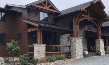 Brown Wood Exterior House, Brown Siding Exterior, Dark Brown Siding Exterior, Kwp Siding, Wood Lap Siding, Brown Siding, Outdoor Siding, Engineered Wood Siding, Wood Siding Exterior