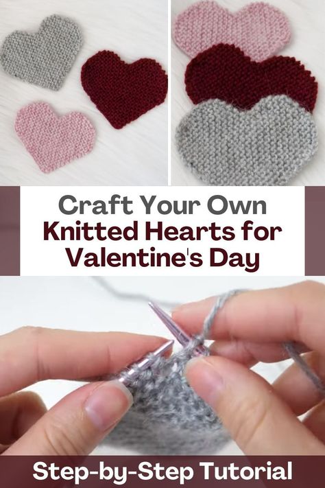 Get ready to embrace the love-filled season with these delightful knitted hearts that are bound to steal your heart away! Dive into the world of crafting and create your very own Valentine's Day magic.This step-by-step tutorial makes it a breeze to knit these charming hearts in no time. Whether you're a seasoned knitter or just starting out, this project is perfect for everyone. Let your creativity soar as you personalize these knitted hearts, adding a touch of love to hats, scarves... How To Knit A Heart Shape, How To Knit A Heart, Knitted Hearts Pattern Free, Knitting Hearts, Knit A Heart, Knit Heart Pattern, Things To Make With Yarn, Knitted Heart Pattern, Knit Heart