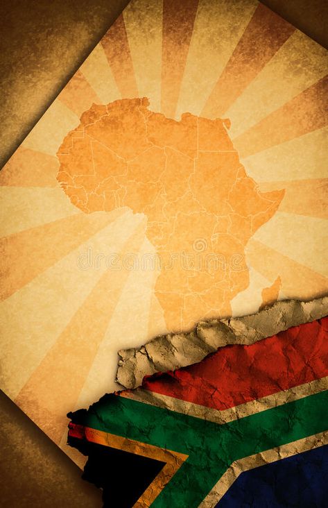 South Africa vector illustration Africa Map Art Design, Sun City South Africa, Rasta Art, African Image, African Literature, Scary Backgrounds, African Plains, Grunge Posters, Africa Flag