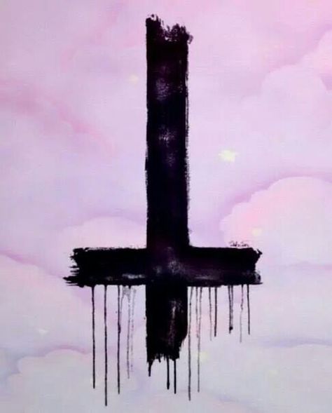 Upside-down cross Upside Down Cross Tattoo, Bubblegum Goth, Without Remorse, Cross Tattoo On Wrist, Upside Down Cross, Tattoo On Wrist, Cross Drawing, Inverted Cross, Grunge Pictures