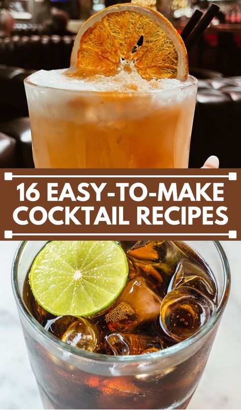 🍸 Ready to elevate your home bartending game? Explore our guide to the Best Easy to Make Cocktails that anyone can master. From classic favorites to creative twists, these cocktails are simple yet sophisticated, perfect for impressing your guests. The Best Easy to Make Cocktails are just what you need to add a touch of elegance to your next gathering. Mix, sip, and enjoy the flavors of these delightful drinks! 🍊 Fruity Drink Recipes, Easy Cocktail Recipes, Make Cocktails, Easy To Make Cocktails, Cooking Tricks, Best Cocktails, Liquor Recipes, Easy Cocktail, Mixed Drinks Alcohol