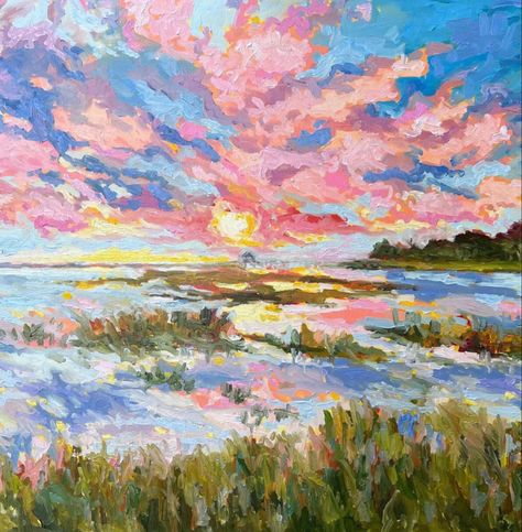 Messy Oil Pastel Art, Art Inspiration Oil Pastel, Oil Pastel Aesthetic, Oil Pastel Art Aesthetic, Oil Pastel Landscape, Impressionism Landscape, Oil Pastels Painting, Oil Pastel Paintings, Pastel Landscape