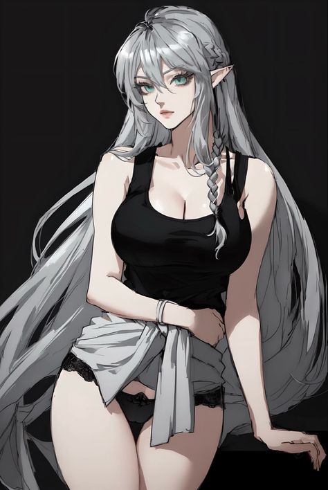 Tbate Tessia Eralith, Dnd Priestess, White Haired Elf Female, Anime Oc Female White Hair, Female Elf Oc, Female Elf Character Design, Elf Woman Art, Female Elf Art, Half Dragon Female