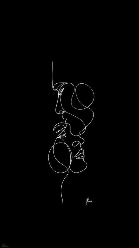 Digital Art Software, Black Paper Drawing, Black And White Art Drawing, Witchy Wallpaper, Line Art Design, Outline Art, Cute Couple Art, Abstract Line Art, Black Aesthetic Wallpaper