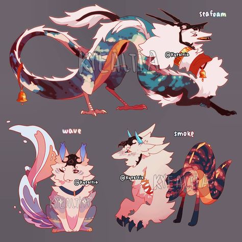 Cute Creature Design, Adopts Characters, Beast Character Design, Dragon Design Art, Money Paypal, Beast Design, Mythical Creature Design, Cat Dragon, Fantasy Creatures Art