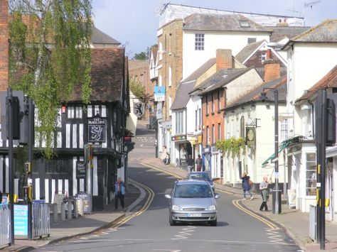 "Street scene Bishop Stortford, Hertfordshire" by Keith Knight the wireless waffler and photographer at PicturesofEngland.com Bishops Stortford, Architecture References, Moving To England, Interactive Museum, Uk Holidays, Glass Of Wine, Places Of Interest, Local History, England Travel