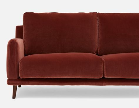 EMILIE - Velvet Sofa - Rust Rust Velvet Sofa, Rust Sofa, Velvet Sofa, Sitting Room, Accessories Home, Furniture Accessories, The Whole, Modern Furniture, Sofia