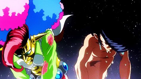 2-9 Space Dandy 22 Dandy & Ton:"Dancing we're dancing! You're not the greatest. I am the greatest. No, we're both great!" Space Dandy Aesthetic, Scarlet Space Dandy, Space Dandy Gif, Dandy’s World Ships, Dandy Pfp Dandys World, Space Dandy, Dandy, Animated Gif, Cool Gifs