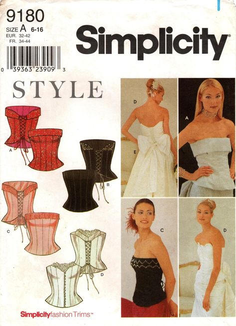 Formal Dress Patterns, Top Bustier, Sewing Projects Clothes, Diy Clothes Design, Couture Mode, Top Sewing Pattern, Simplicity Sewing, Sewing Design, Diy Sewing Clothes