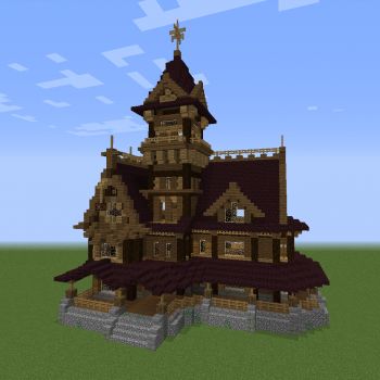 Vintage Victorian Mansion 2 - Blueprints for MineCraft Houses, Castles, Towers, and more | GrabCraft Houses Cottagecore, Minecraft Kale, House Palette, Minecraft Mansion, Minecraft Houses Blueprints, Minecraft House Plans, Victorian Mansion, Minecraft Cottage, Minecraft Castle