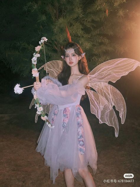 Save=follow #HANNA🌷 Butterfly Fairy Outfit, Halloween Costume Elf, Butterfly Costume Aesthetic, Fairy Theme Dress, Fairy Best Friends, Butterfly Inspired Outfit, Fairy Princess Outfit, Black Fairy Aesthetic, Pink Fairy Costume