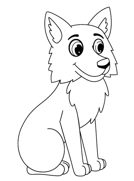 Coyote - Lol Coloring Pages Coyote Clipart, Lol Coloring Pages, Lol Coloring, Puppy Coloring Pages, Clipart Black And White, School Projects, Art Ideas, Coloring Pages, Puppies